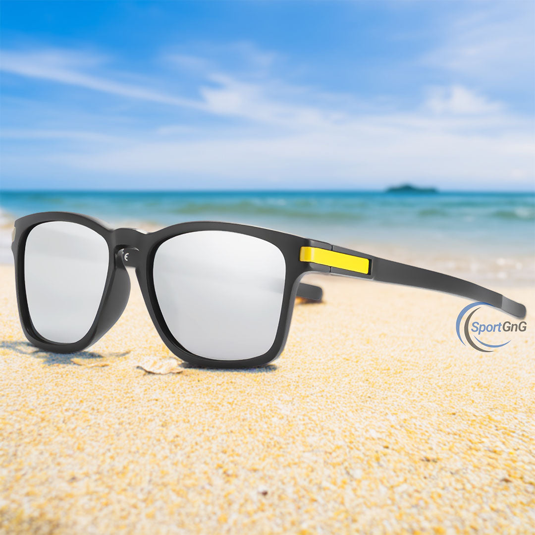 Lunettes de soleil carrées polarisées Crystal Graffiti