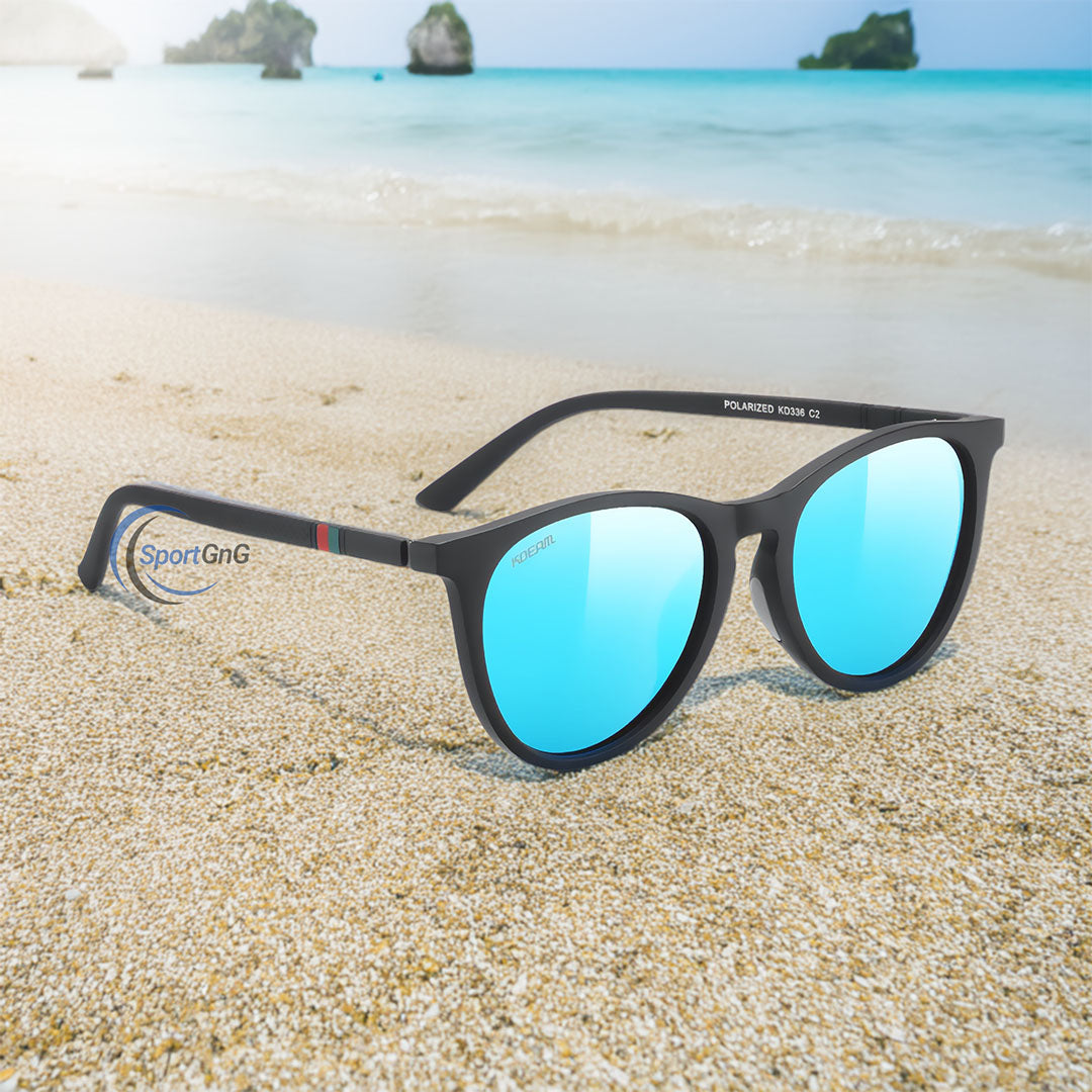 Lunettes de soleil polarisées rondes surdimensionnées