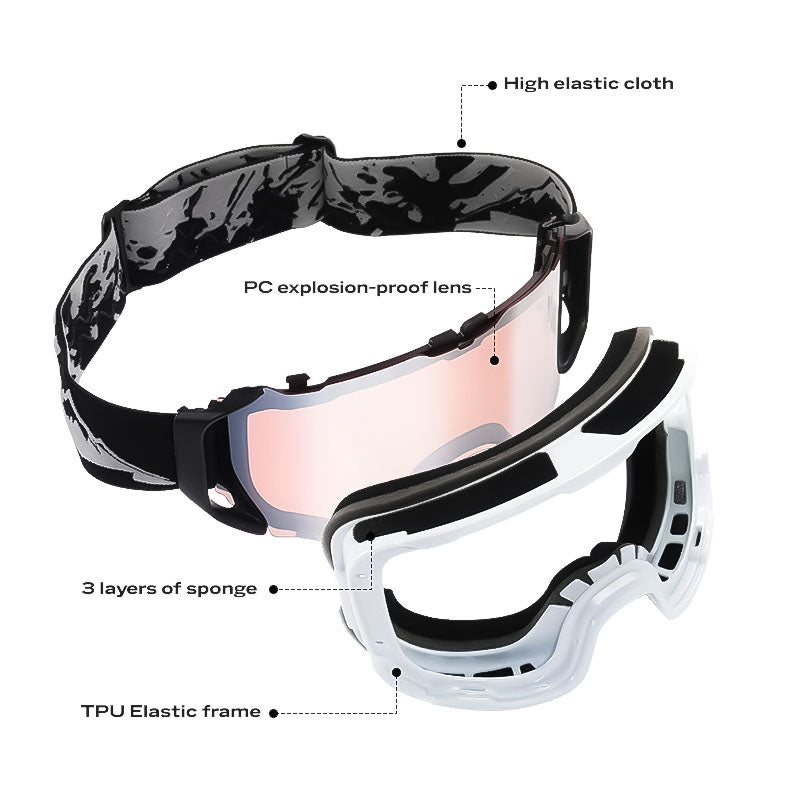 New Ski Goggles Double Layers Anti-Fog Winter Eyewear