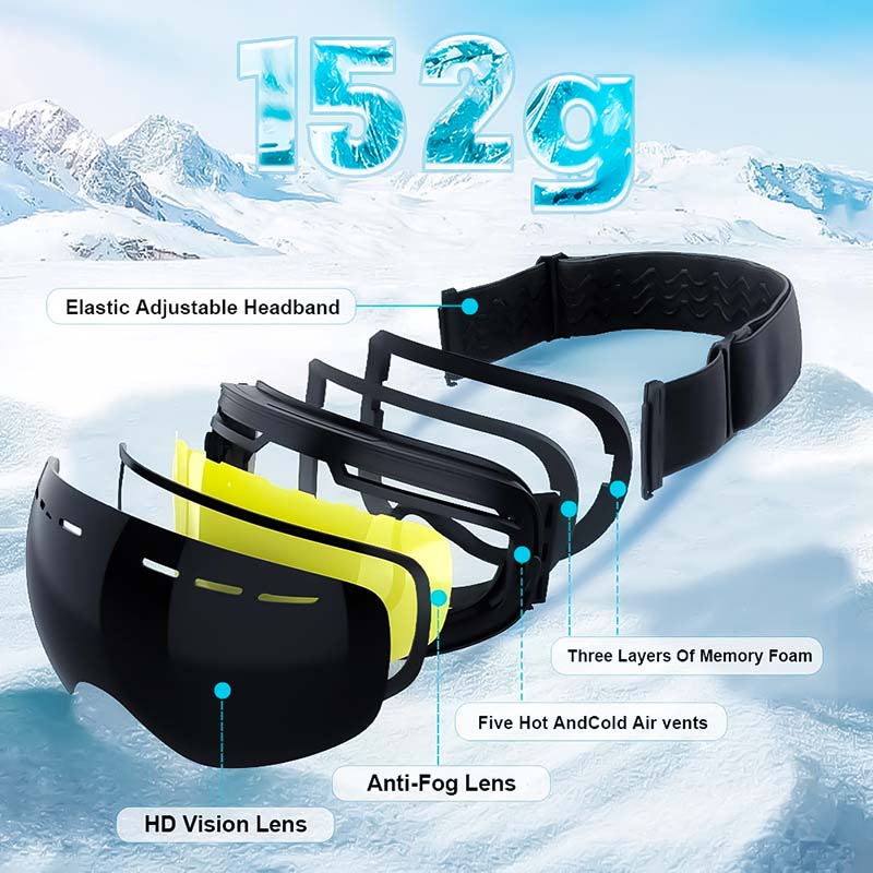 UV400 Double Lens Ski Goggles - SPONITA LLC