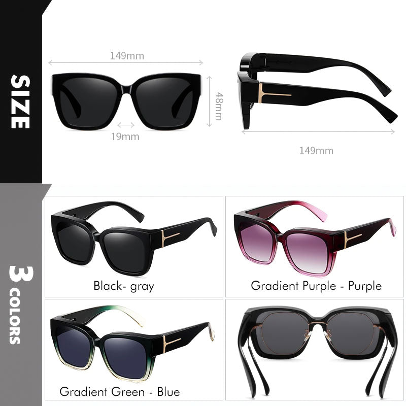 Fit Over Polarized Myopia Sunglasses - SPONITA LLC