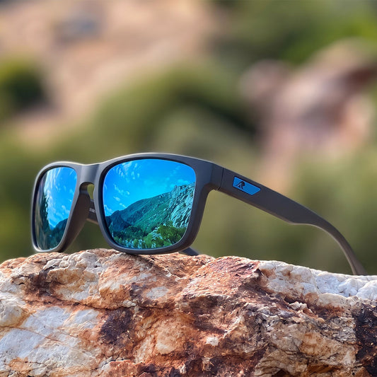 Crystal Graffiti Polarized Square Sunglasses