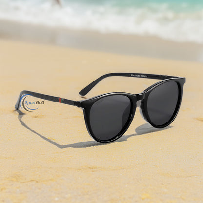 Lunettes de soleil polarisées rondes surdimensionnées