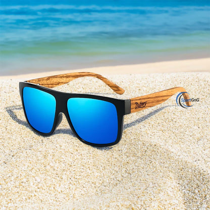 Wooden Polarized Full Rim Sunglasses