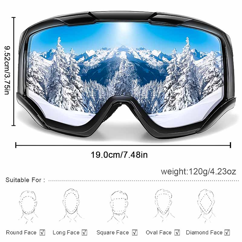 ProShield Anti-Fog Ski Goggles