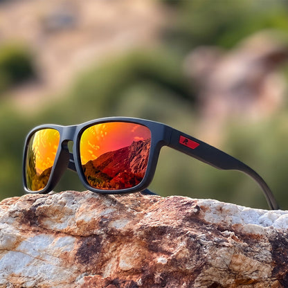Crystal Graffiti Polarized Square Sunglasses