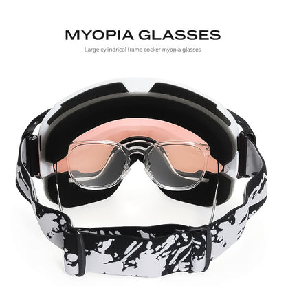 New Ski Goggles Double Layers Anti-Fog Winter Eyewear