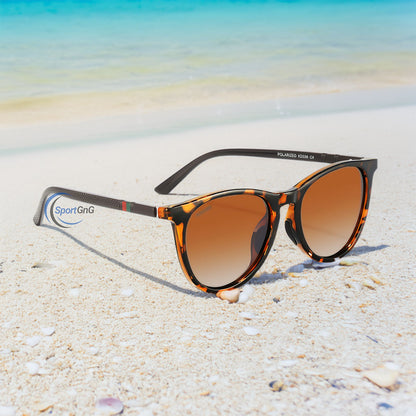 Lunettes de soleil polarisées rondes surdimensionnées