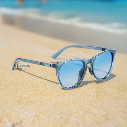 Lunettes de soleil polarisées rondes surdimensionnées