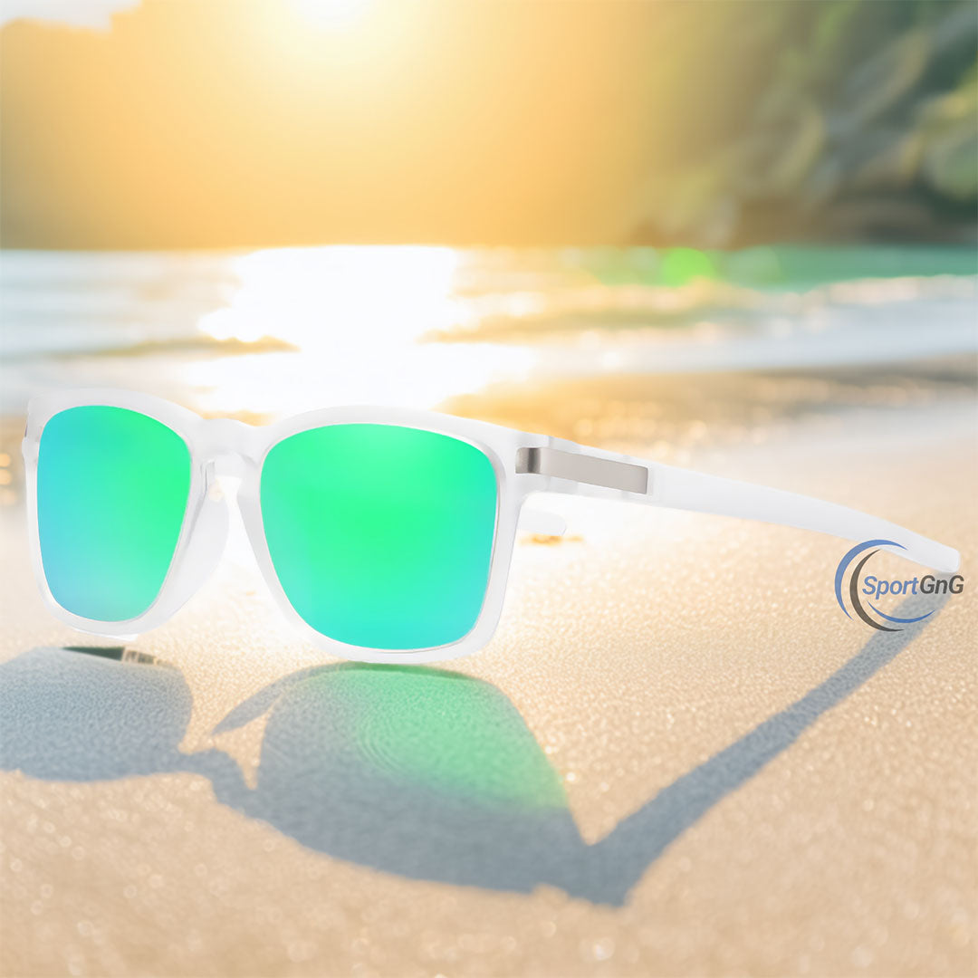 Lunettes de soleil carrées polarisées Crystal Graffiti