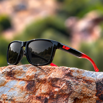 Crystal Graffiti Polarized Square Sunglasses