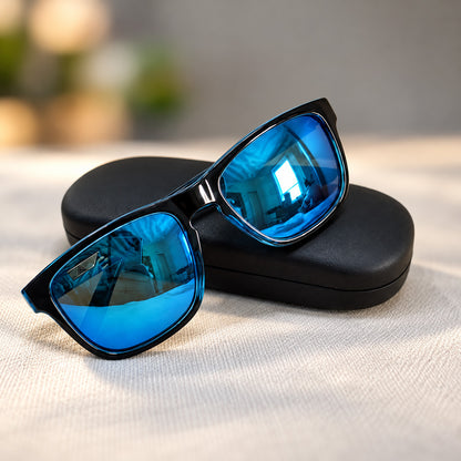 Crystal Graffiti Polarized Square Sunglasses