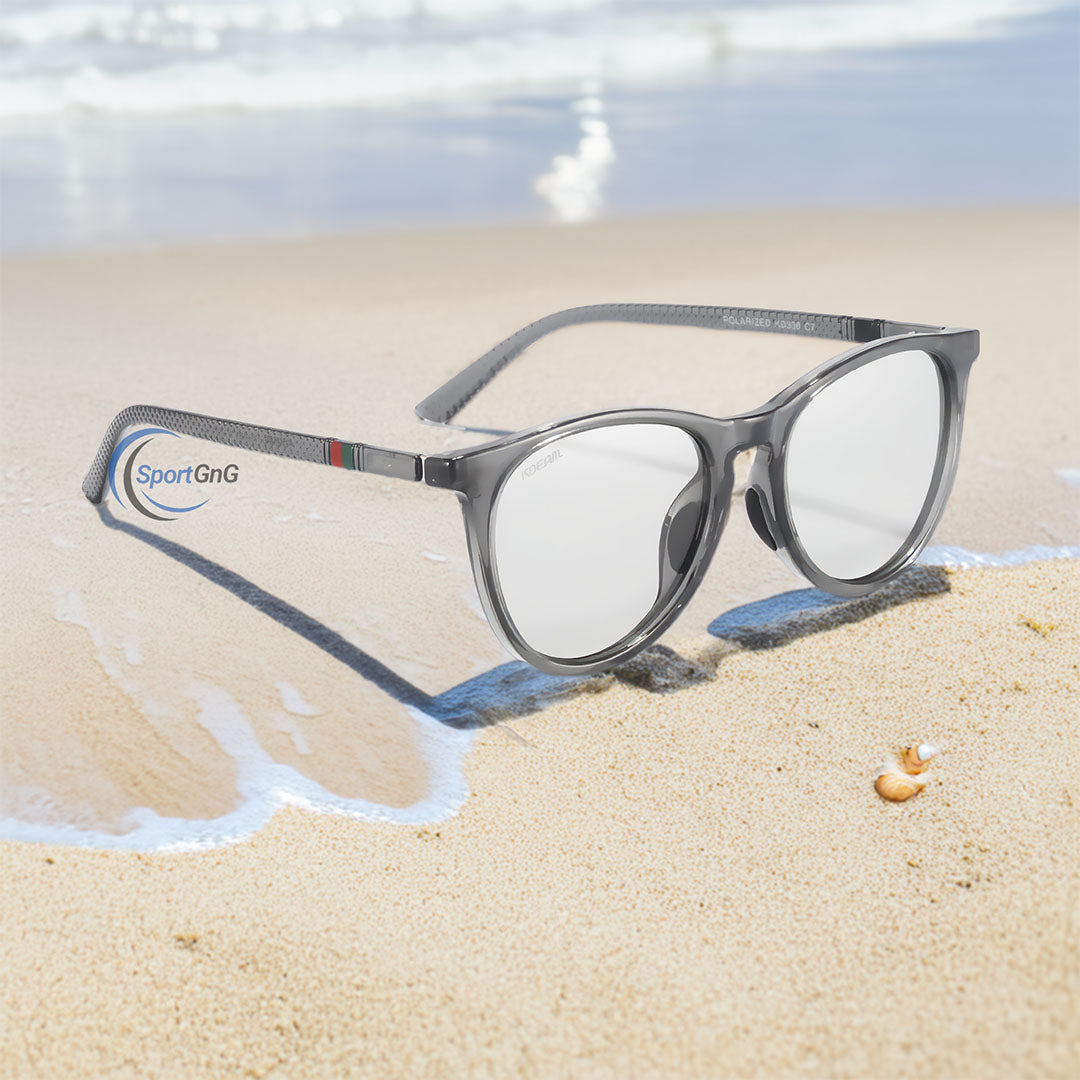 Lunettes de soleil polarisées rondes surdimensionnées
