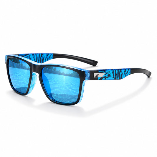 Crystal Graffiti Polarized Square Sunglasses