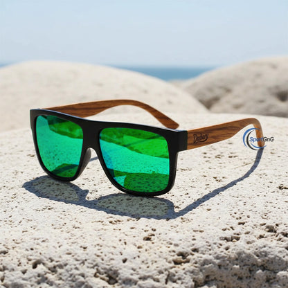 Wooden Polarized Full Rim Sunglasses