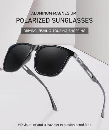 KDEAM Strong Spring Hinges Coating Polarized Sunglasses Men Light TR90 Frame Sun Glasses with Aluminum Magnesium Legs