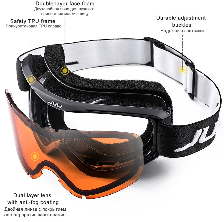 Ski Goggles for Men Women,Winter Snow Sports with Anti-fog Double Lens Mask Glasses Snowboard Snowmobile