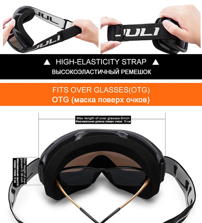 Ski Goggles for Men Women,Winter Snow Sports with Anti-fog Double Lens Mask Glasses Snowboard Snowmobile