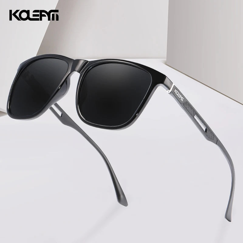 KDEAM Strong Spring Hinges Coating Polarized Sunglasses Men Light TR90 Frame Sun Glasses with Aluminum Magnesium Legs