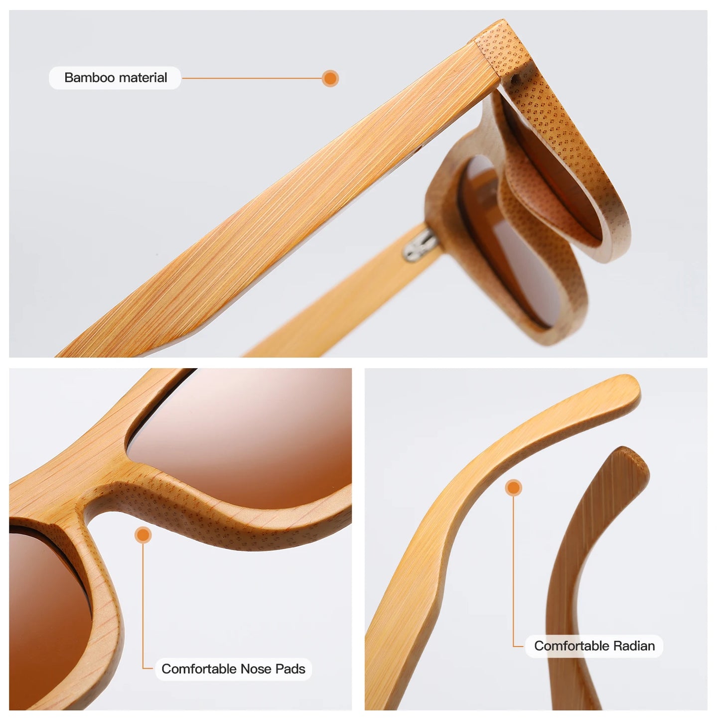 Handmade Vintage Bamboo and Wood Sunglasses