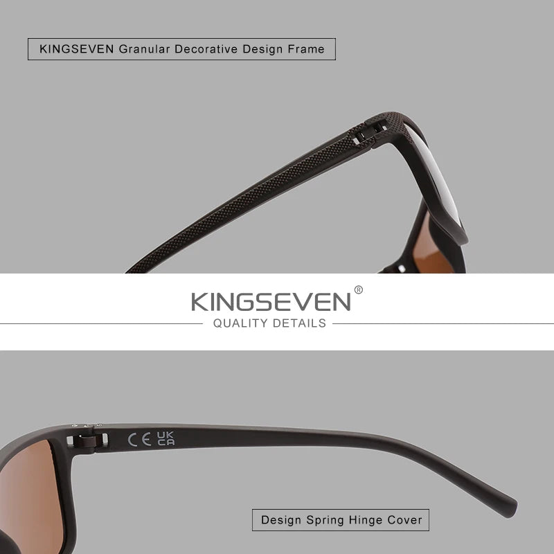 KINGSEVEN 2024 Polarized Sunglasses Women Driving Classic Square Frame Sun Glasses sunglasses for Men Outdoor Travel