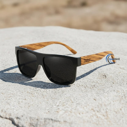 Wooden Polarized Full Rim Sunglasses