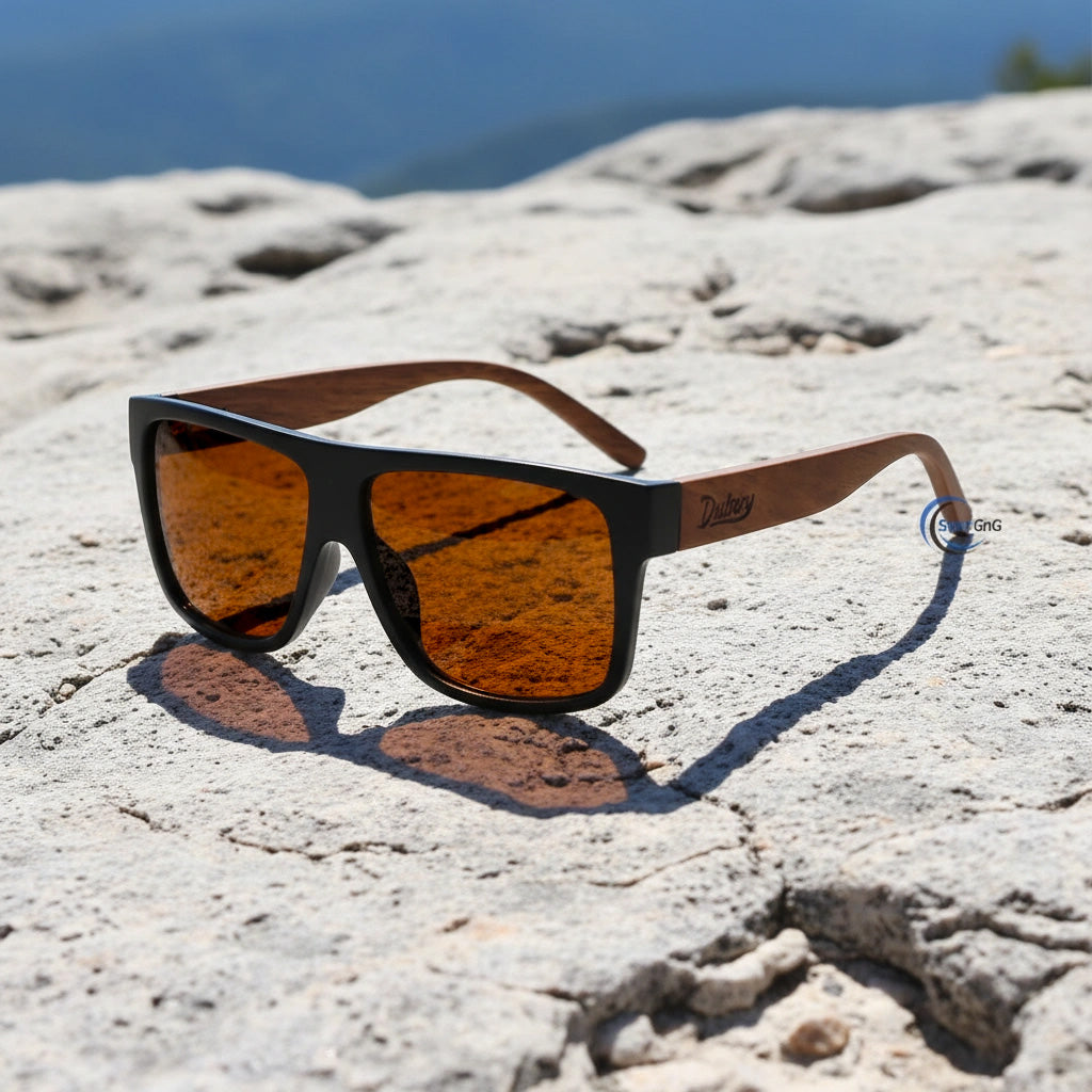 Wooden Polarized Full Rim Sunglasses