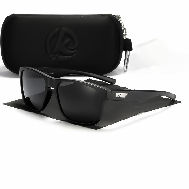 Crystal Graffiti Polarized Square Sunglasses