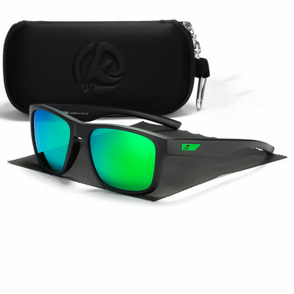 Crystal Graffiti Polarized Square Sunglasses