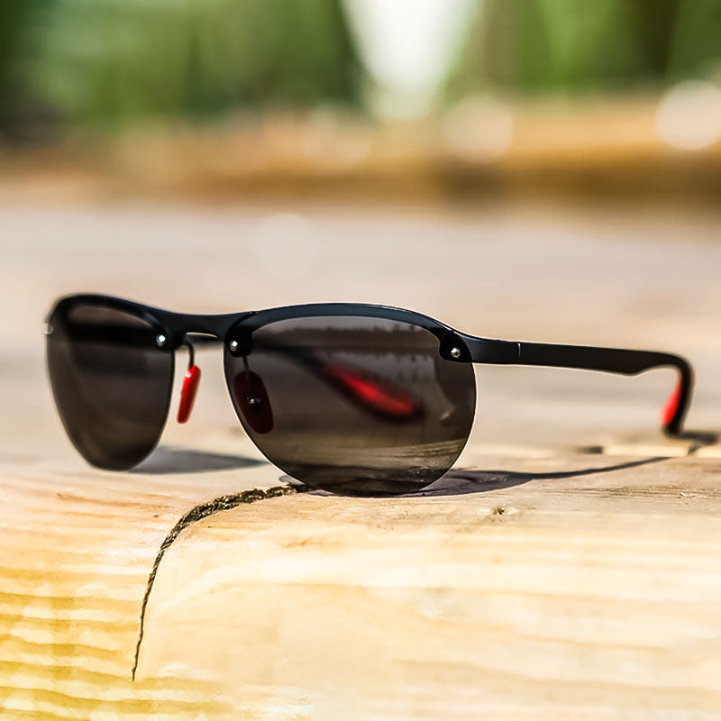 Rimless Oval Polarized Sunglasses