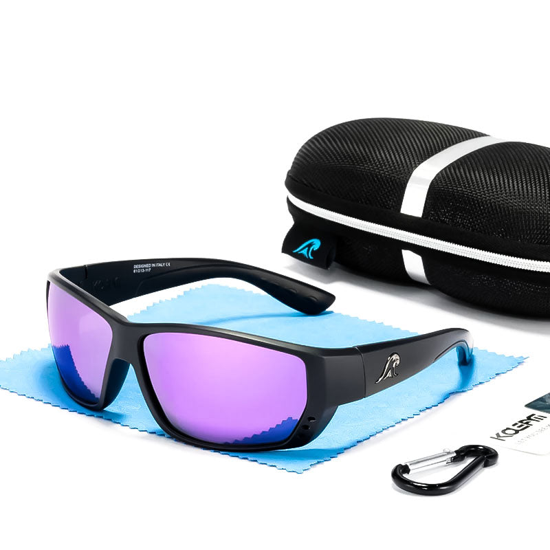 Lunettes de soleil de sport polarisées carrées avec protection UV400 