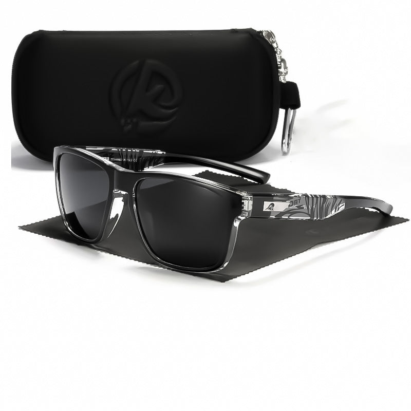 Crystal Graffiti Polarized Square Sunglasses