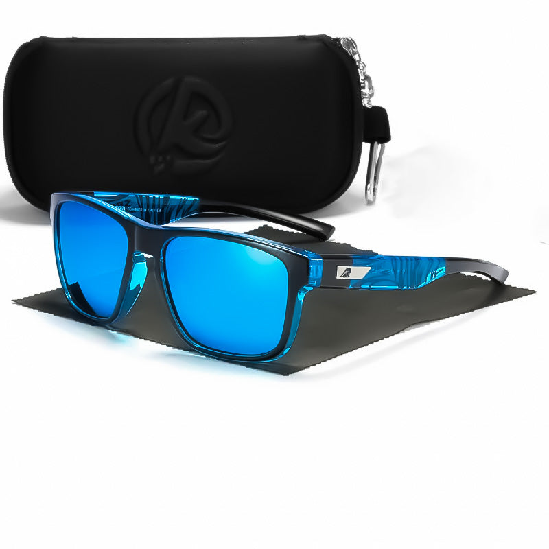 Crystal Graffiti Polarized Square Sunglasses