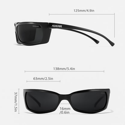 Lunettes de soleil de sport enveloppantes minces polarisées UV400