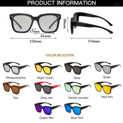 Polarized Over-Myopia Sunglasses with Photochromic Night Vision