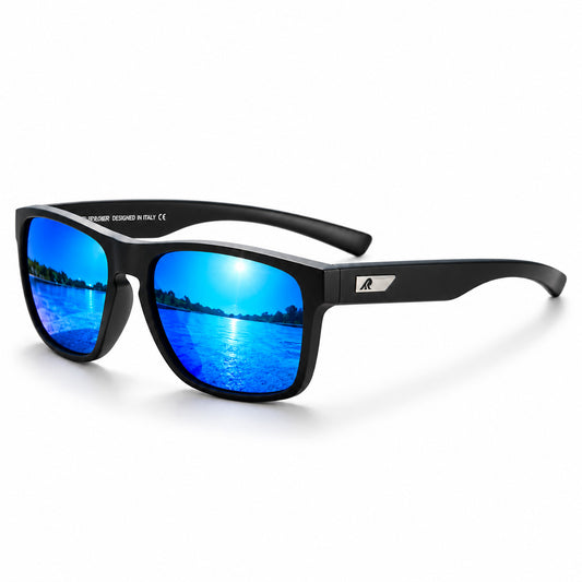 Crystal Graffiti Polarized Square Sunglasses