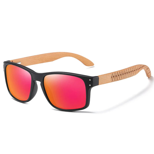 Lunettes de soleil polarisées faites à la main en bois de hêtre